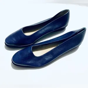Salvatore Ferragamo Loafers Flats Leather Slip On Blue Mocasines Women’s 8.5