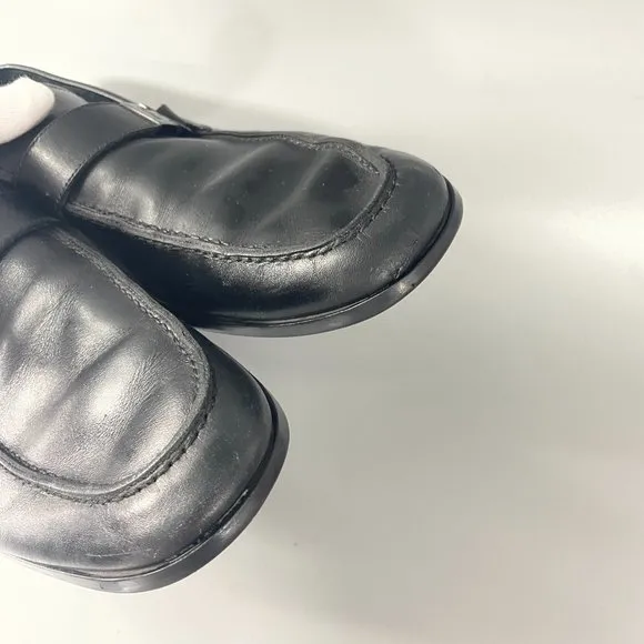 Salvatore Ferragamo Men's &quot;Tazio&quot; Black Leather Loafers, Size 10.5 D