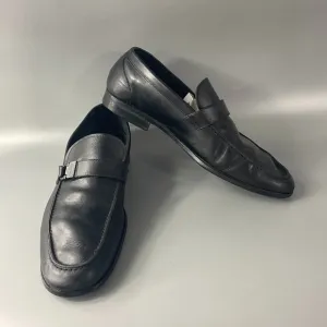 Salvatore Ferragamo Men's &quot;Tazio&quot; Black Leather Loafers, Size 10.5 D