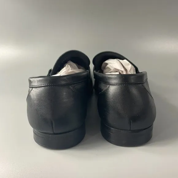 Salvatore Ferragamo Men's &quot;Tazio&quot; Black Leather Loafers, Size 10.5 D