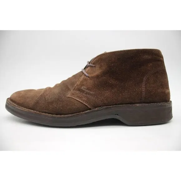 Salvatore Ferragamo Men's Size 9M Chukka Boots In Dark Brown Suede Made In Italy