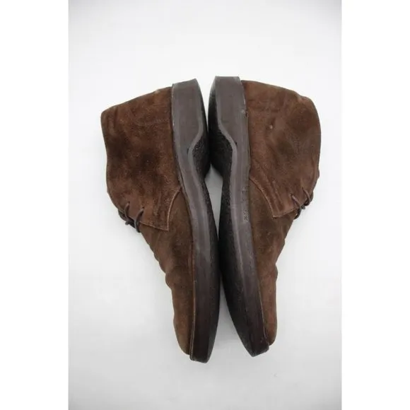 Salvatore Ferragamo Men's Size 9M Chukka Boots In Dark Brown Suede Made In Italy
