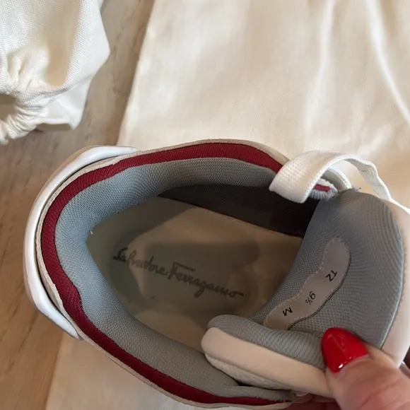 Salvatore Ferragamo Mid-Cut Gancini Outline Sneakers in Size 9.5M