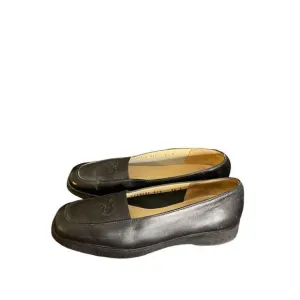 Salvatore Ferragamo Boutique Womens 5.5B Loafers Black Slip On Comfort Shoes