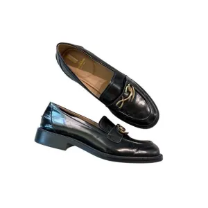 Sam Edelman Colette Womens Black Embellished Slip On Round Toe Loafers Size 10