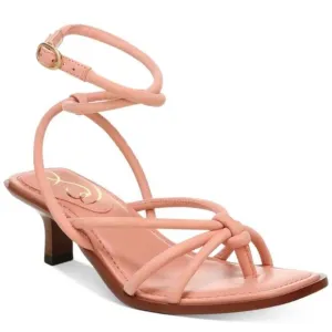 Sam Edelman Dia Peachy Pink Leather Ankle Strap Heeled Sandals size 5 NWOB