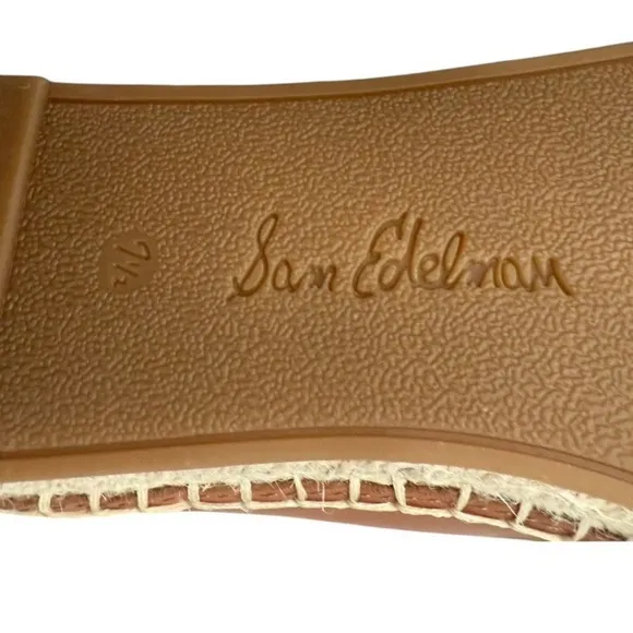 Sam Edelman KAI Saddle Brown Leather Espadrille Loafers Women’s Size 7.5 M
