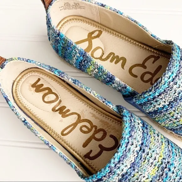 Sam Edelman Women’s 8.5 Blue Khloe Slip On Espadrille Flats