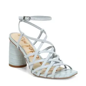 Sam Edelman Womens Daffodil 8 US Strappy Block Heel Sandals Light Blue