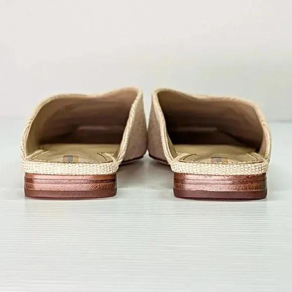 Sam Edelman Women's Lin Buckled Slide Mule Natural Linen Size 5.5 M (MSRP $140)