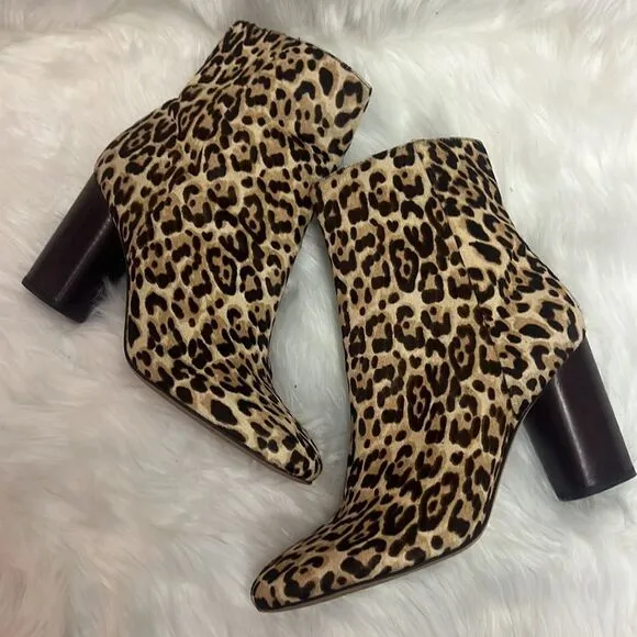 Sam Edelman Corra Leopard Booties Size 8.5 B82