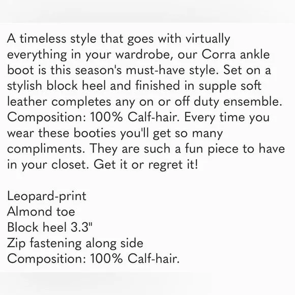 Sam Edelman Corra Leopard Booties Size 8.5 B82