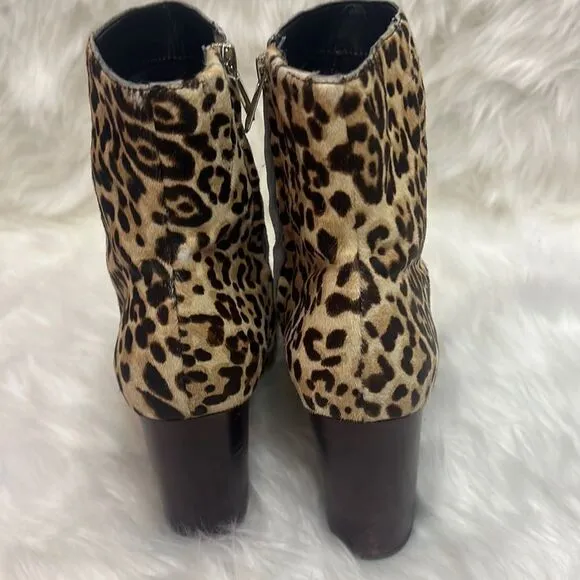 Sam Edelman Corra Leopard Booties Size 8.5 B82