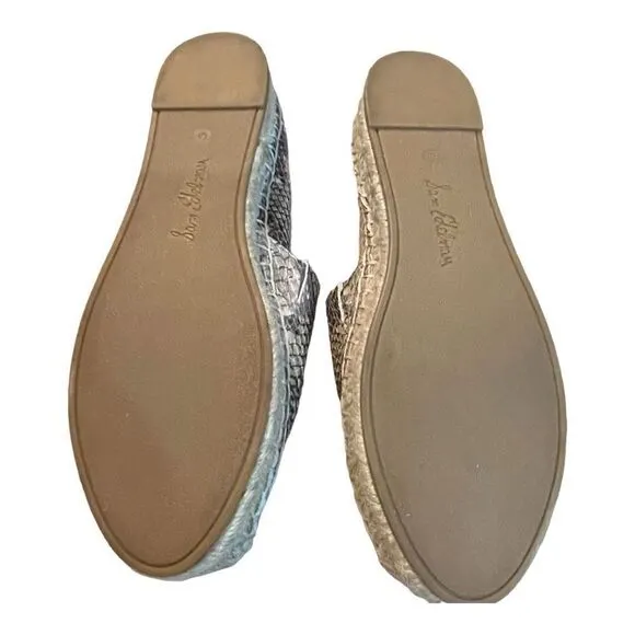 Sam Edelman Kesia Espadrille Flats Women's Snake Skin, Multi Size 6 NEW 40% off