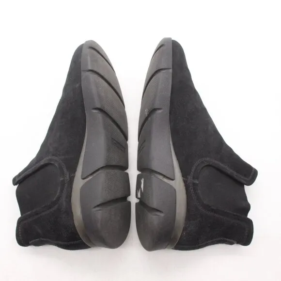 Santoni Chelsea Ankle Boots Mens Size UK 7 Black suede Leather Pull on Shoes