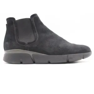 Santoni Chelsea Ankle Boots Mens Size UK 7 Black suede Leather Pull on Shoes