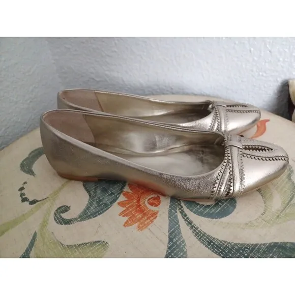 Sarah Chofakian Gold metallic flats EUR 37 UK 4.5 US 6.5