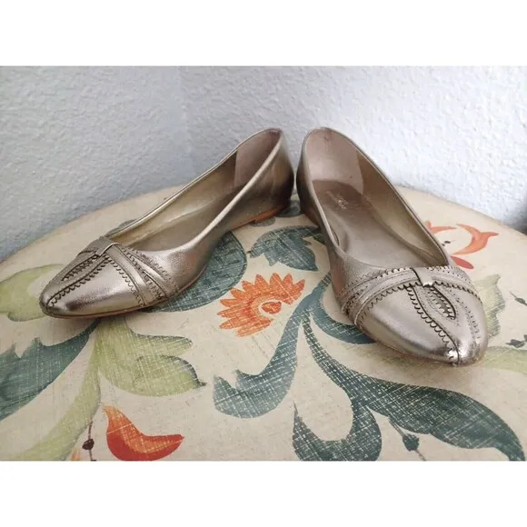 Sarah Chofakian Gold metallic flats EUR 37 UK 4.5 US 6.5