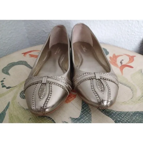 Sarah Chofakian Gold metallic flats EUR 37 UK 4.5 US 6.5