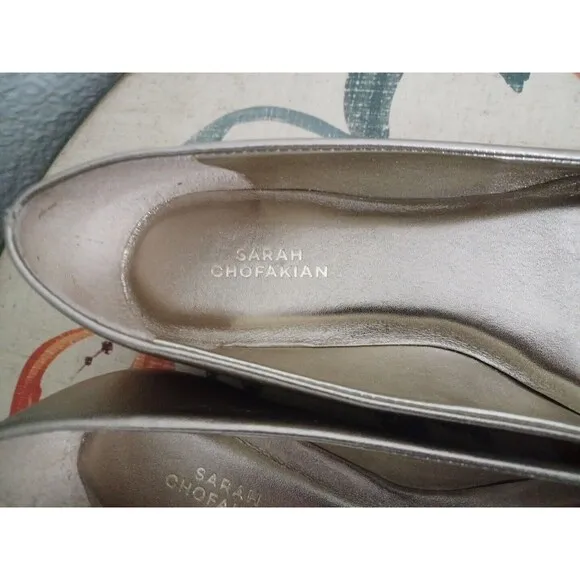Sarah Chofakian Gold metallic flats EUR 37 UK 4.5 US 6.5