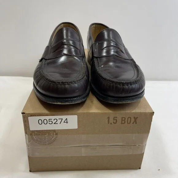 SAS Leather Penny Loafers Men's 11 Brown Pinch Apron Round Toe Slip On Shoes