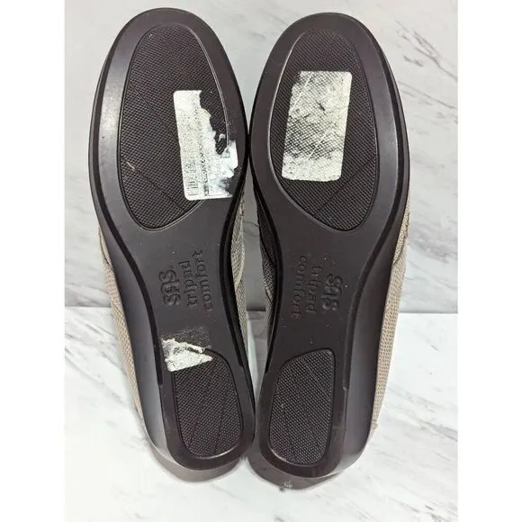 SAS Shoes Womens Tan Round Toe Tripad Comfort Foot Bed Slip-On Loafer Size 7.5