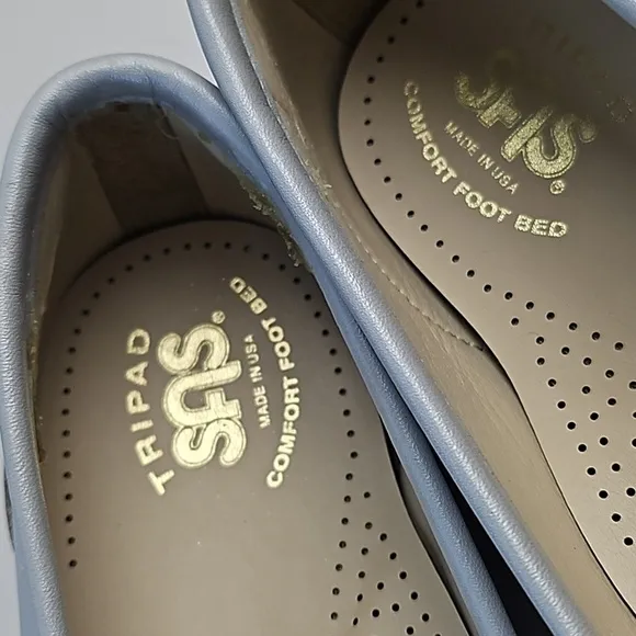 Sas Simplify Leather Tripad Comfort Slip-on Moccasin Loafer in Silver Cloud