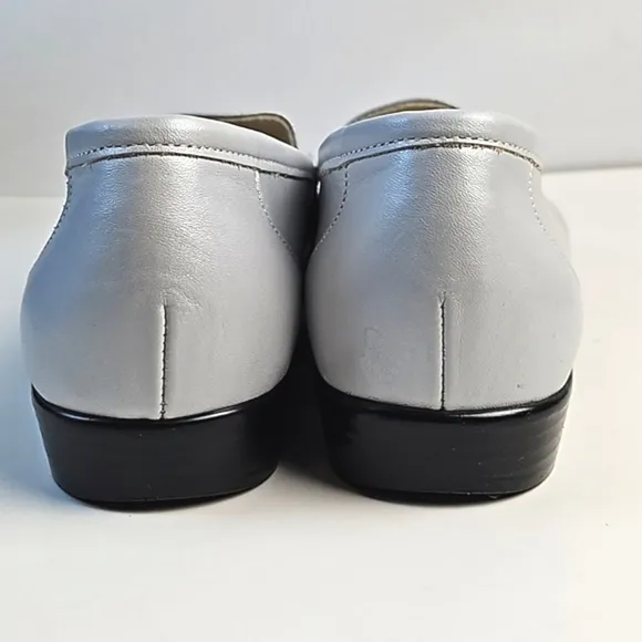 Sas Simplify Leather Tripad Comfort Slip-on Moccasin Loafer in Silver Cloud