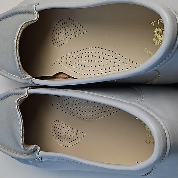 Sas Simplify Leather Tripad Comfort Slip-on Moccasin Loafer in Silver Cloud