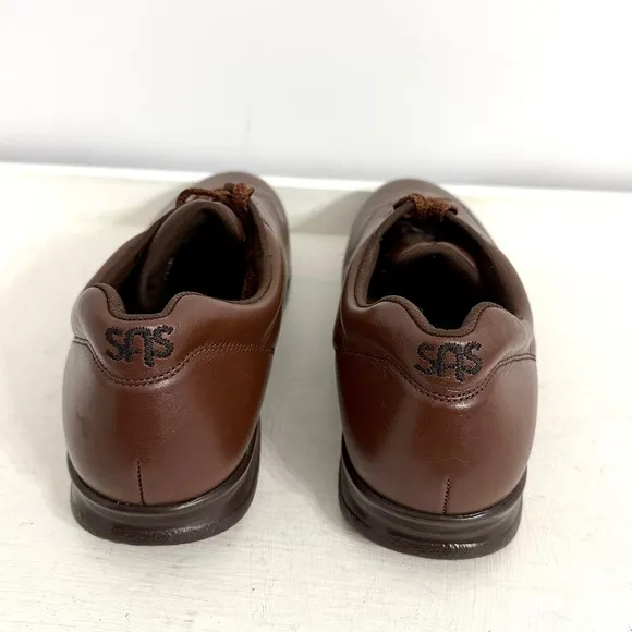 SAS Teak Freetime Leather Lace Up Comfort Walking Shoes Loafers Womens Size 11.5
