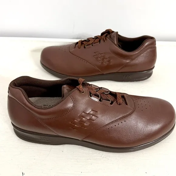 SAS Teak Freetime Leather Lace Up Comfort Walking Shoes Loafers Womens Size 11.5