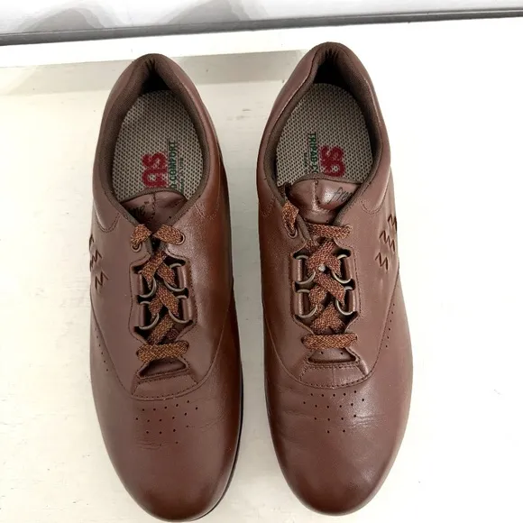 SAS Teak Freetime Leather Lace Up Comfort Walking Shoes Loafers Womens Size 11.5