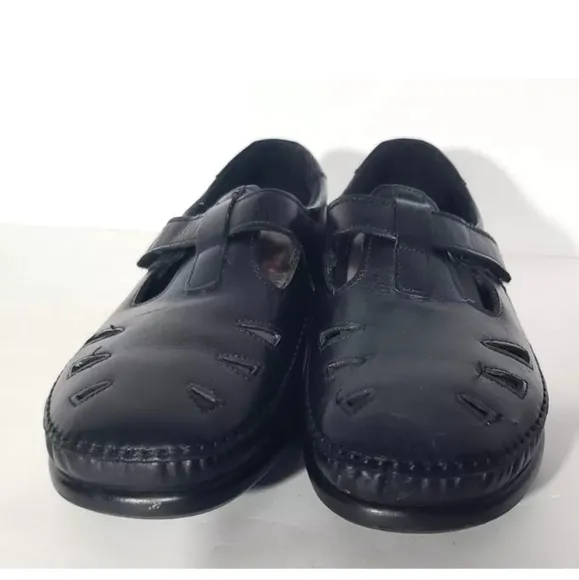 SAS Womens Black Leather Tripad Comfort Roamer Slip On Loafers US 11M