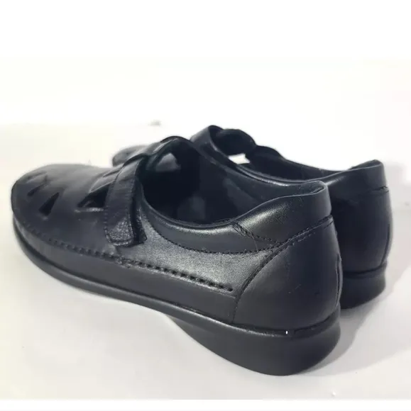 SAS Womens Black Leather Tripad Comfort Roamer Slip On Loafers US 11M