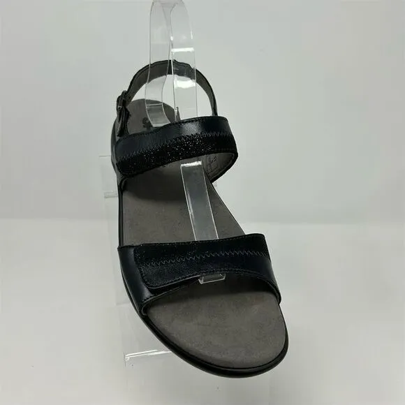 SAS Women's Nudu Midnight Black Slingback Sandals Size 11 Slim Casual Summer