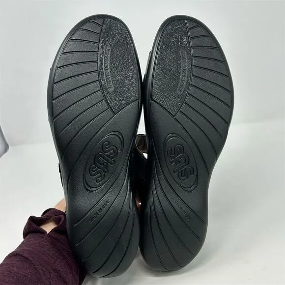 SAS Women's Nudu Midnight Black Slingback Sandals Size 11 Slim Casual Summer
