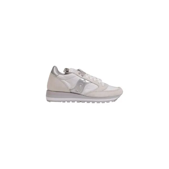 Saucony Leather Lace-Up Sneakers with Rubber Sole Women White