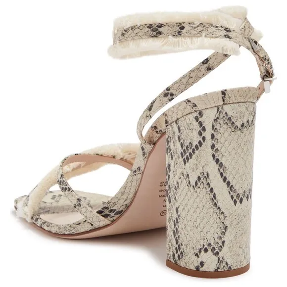 🆕{SCHUTZ} Brook Snakeskin Fringed Sandals