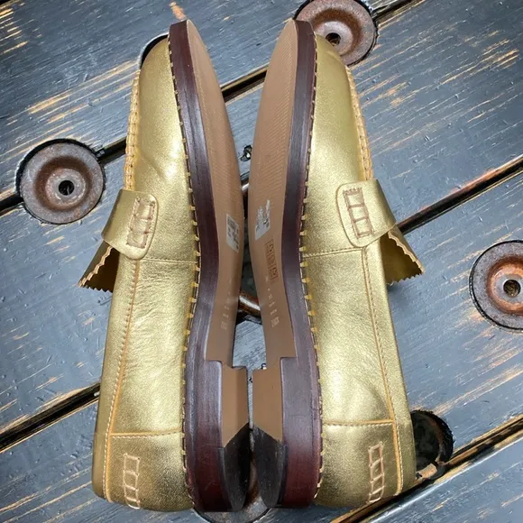 SCHUTZ Christie Metallic Penny Loafers - 8.5