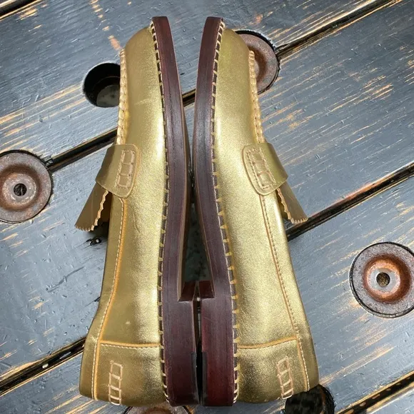 SCHUTZ Christie Metallic Penny Loafers - 8.5