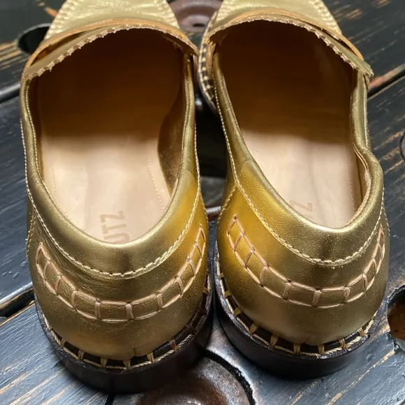 SCHUTZ Christie Metallic Penny Loafers - 8.5