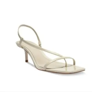 Schutz, Heloise, strappy mid heel sandals. Bone color, Size 8