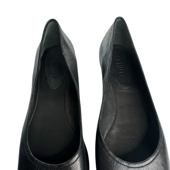 SCHUTZ Vanessa Leather Ballet Flat Black Minimalist Capsule Wardrobe Smooth 8B