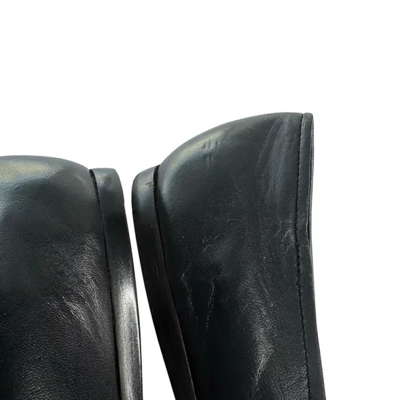 SCHUTZ Vanessa Leather Ballet Flat Black Minimalist Capsule Wardrobe Smooth 8B