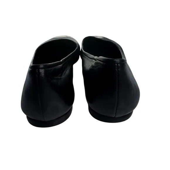SCHUTZ Vanessa Leather Ballet Flat Black Minimalist Capsule Wardrobe Smooth 8B