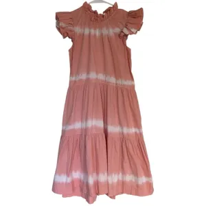 Sea New York Pink Zelda Tiered Ruffle Tunic Dress with Flutter Sleeves size 4