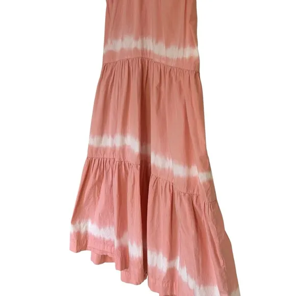 Sea New York Pink Zelda Tiered Ruffle Tunic Dress with Flutter Sleeves size 4