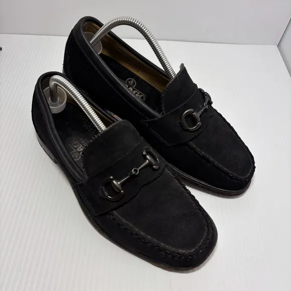 SEBAGO DOCKSIDES LOAFERS Suede Black Size 8