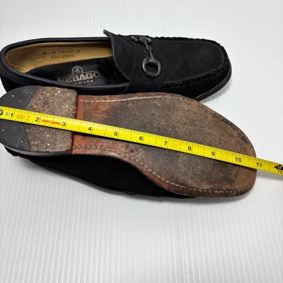 SEBAGO DOCKSIDES LOAFERS Suede Black Size 8