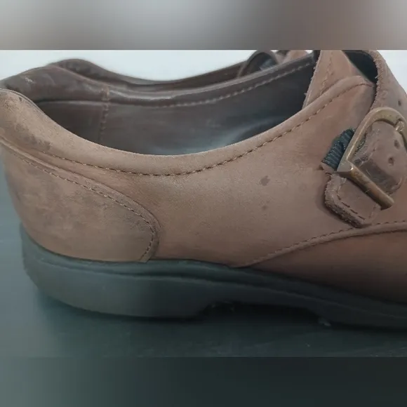 Sebago Vintage Womens Loafers 9 Brown Slip On Buckle Waterproof Leather